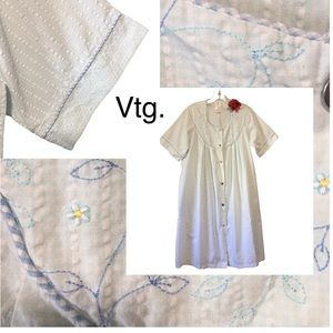 Vtg Robe Simply Basic Blue Med 8/10